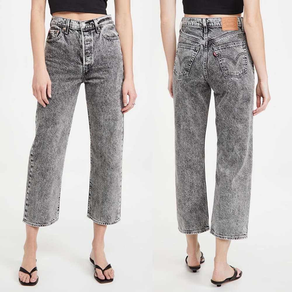 Levi's NWT Ribcage Straight Ankle Acid Wash Jeans